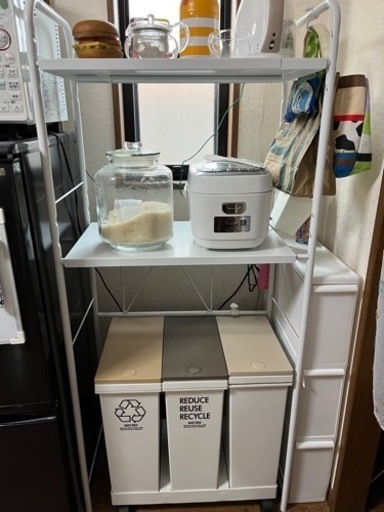 ゴミ箱上ラック(ゴミ箱＆ラックセットは3000.円)