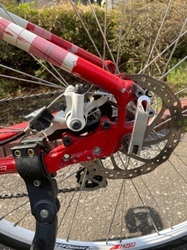 クロスバイク赤　大人Sサイズ