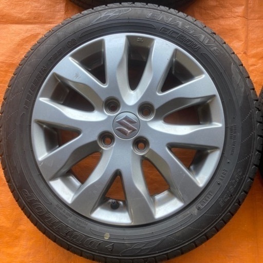 ?155/65R14 9分山ノーマルタイヤ&スズキ純正アルミ