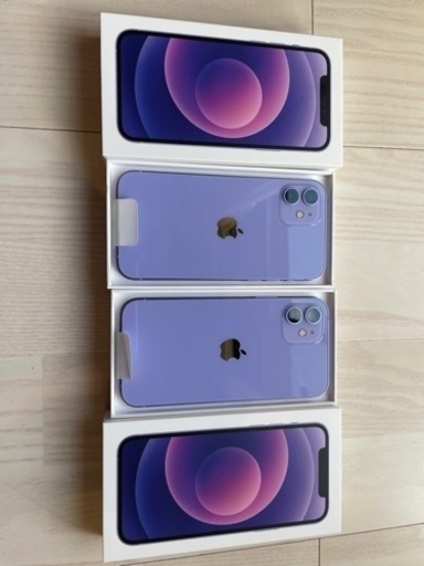 iPhone12 本体　64GB パープル　SIMロック解除済　2台セット未使用