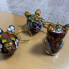 新品　アジアン風　キーホルダー　３個セットの画像