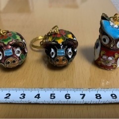 新品　アジアン風　キーホルダー　３個セットの画像