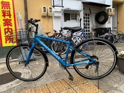 ✔️✔️✔️ママチャリ　２７インチ　6変速　青