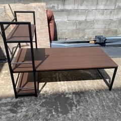 【決定】【中古美品】棚付きローデスク