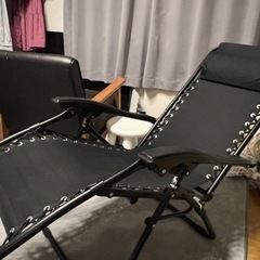 【3/27に消します】【中古】ゼログラビティチェアキャンプアウトドア折りたたみ椅子の画像