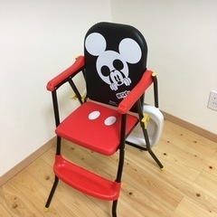 ハイチェア　ミッキーマウス　子供用椅子　良品　値下げ中3000円→2000円の画像