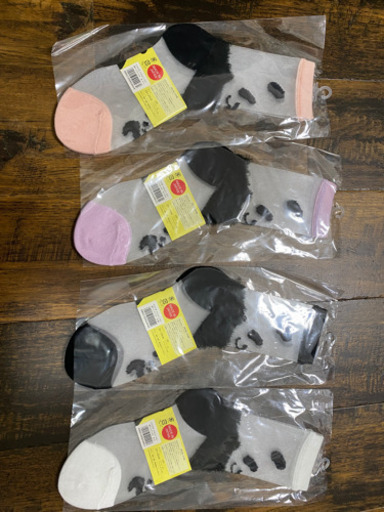 シースルーのパンダ靴下　新品