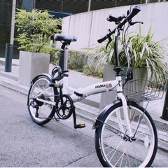 ノーパンク折り畳み自転車(6段変速ギア)