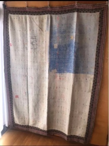 一点物 ハンドメイド　インド　ラリーキルト　ラグ