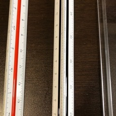 三角スケール２本　定規45Cm　建築士　デザイン　の画像