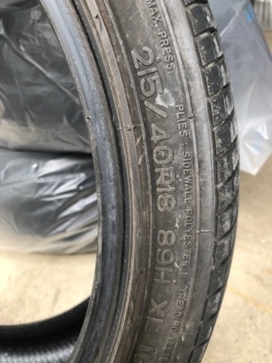 【中古】夏タイヤ18インチ 8分山 4本セット