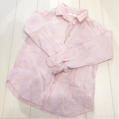 【着用1回】UNIQLOピンクシャツ100円