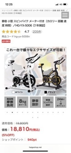 【美品】【引き取り限定】【要事前コメント】ハイガー　スピンバイク