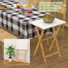 （Henry様ご専用）サイドテーブル 折り畳み 組立不要 北欧 おしゃれ 約幅47×奥行37×高さ62　白の画像