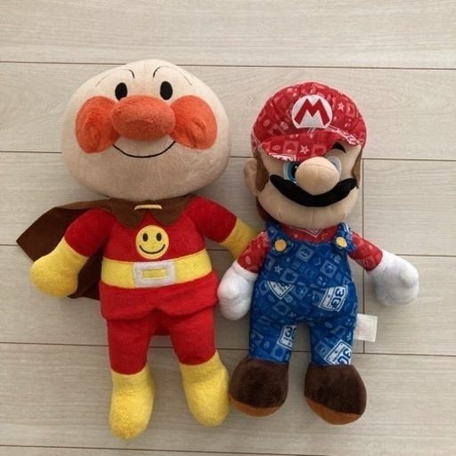 ぬいぐるみ　あんぱんマン　マリオ