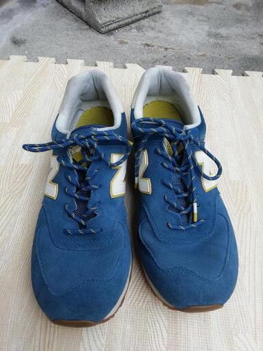 NEW BALANCE ニューバランス 574 メンズ レディース スニーカー BLUE WITH SULPHUR YELLOW ブルー/サルファーイエロー ML574JHP【海外展開 日本未入荷 】28cm
