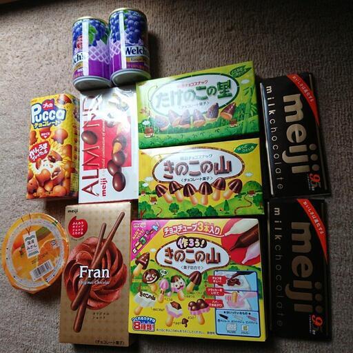 お菓子の詰め合わせジュース