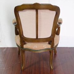 山口)下松市より イタリア製 アンティーク調 ロココ調 アーム付き