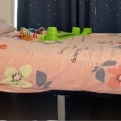 パイプベッド+無印良品スプリングマットレスの画像