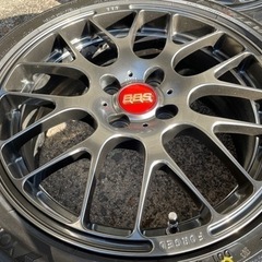 正規品　美品！BBS RP16インチ6.5J 赤エンブレム付き　タイヤほぼ新品付き　195/45R16 84Wアドバンフレバ　4本セット！即の画像