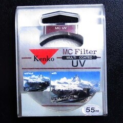 カメラ用ケンコーUVフィルター55ミリ
