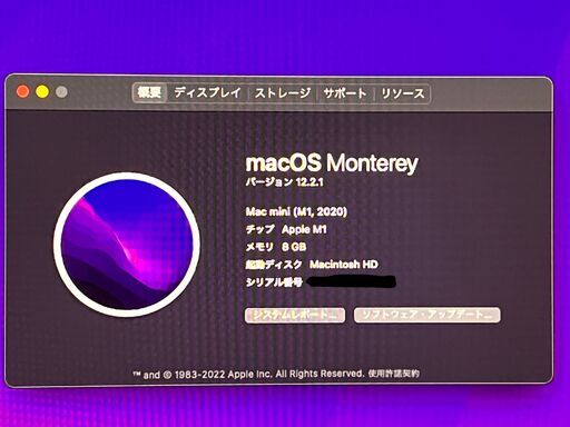 M1 Mac mini 8G 256GB SSD MGNR3J/A
