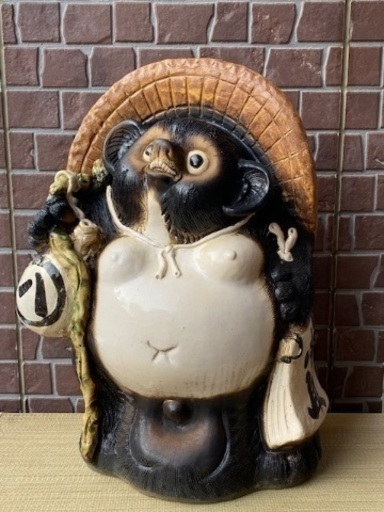 逸品 狸 たぬき 置物 信楽焼 焼き物 縁起物 お値下げ可♪