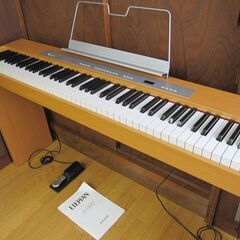 コロンビア EP-F300◆電子ピアノ ８音色 多機能 動作/外装良好　ナチュラルウッド色の画像