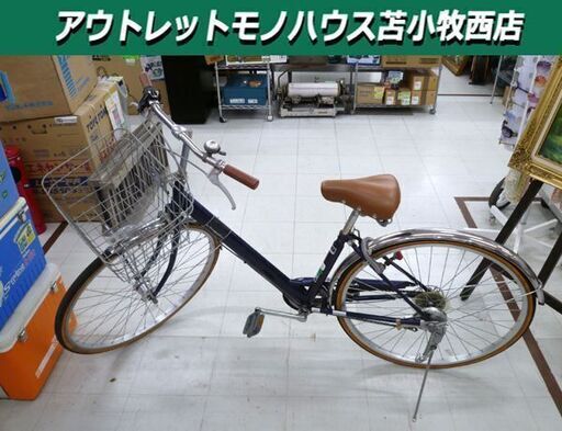 シティサイクル 27インチ 自転車 DCMブランド viaggio 常時点灯