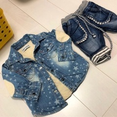 CORN HOUSE デニムシャツ　デニムパンツ