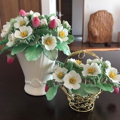 粘土のお花の画像