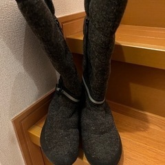 【中古】ルコックスノーブーツ25cm グレー　1度のみ使用の画像