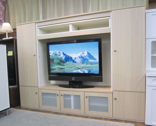 R001高級感 モダン 壁面収納テレビボード、～60インチ、幅226cm 美品