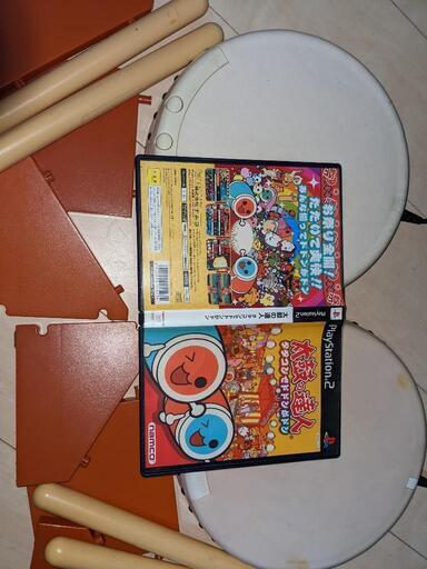 PS2用太鼓の達人タタコンでドドンがドン　太鼓付中古品