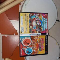 PS2用太鼓の達人タタコンでドドンがドン　太鼓付中古品