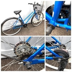 No.252【ノーマルLEDライト,変速なし】★激安★ 中古自転車 27インチ 軽整備済み 安い 防犯登録 町田市 麻生区 神奈川の画像