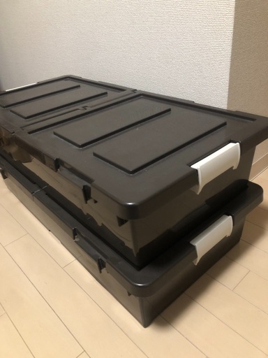 ベッド下収納ケース（キャスター付き）2つセット