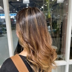 バレイヤージュカラーのレッスンモデル