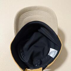 新品 コーデュロイキャップ 48cm 切り替え 帽子 ワーク キャップ ①の画像