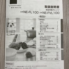 ほぼ新品 電子レンジ Panasonic NE-FL100 パナソニックの画像