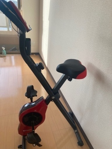 STEADY JAPAN フィットネスバイク【独自開発の非接触式airホイール®︎ / 静音 / 専用モニター (心拍数/距離/カロリー/スピード) / 小型・折りたたみ / 負荷8段階 / タブレットホルダー】ST102