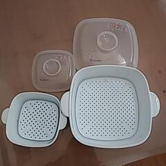 【新品未使用】レンジ用蒸し器【大小セット】の画像
