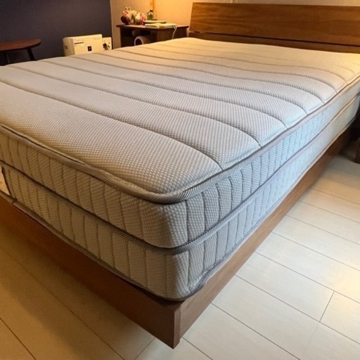 【美品】ニトリ　Nスリープ　リバーシブル　ダブル　マットレスのみ　グレー　ポケットコイル