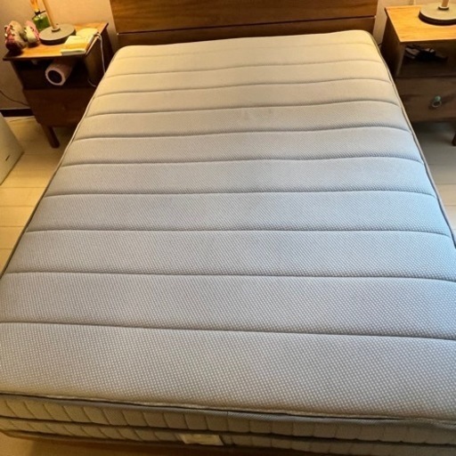 【美品】ニトリ　Nスリープ　リバーシブル　ダブル　マットレスのみ　グレー　ポケットコイル