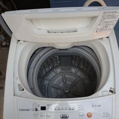 TOSHIBA 東芝 全自動洗濯機 AW-42ML(W) 4.2kg STAINLESS DRUMの画像