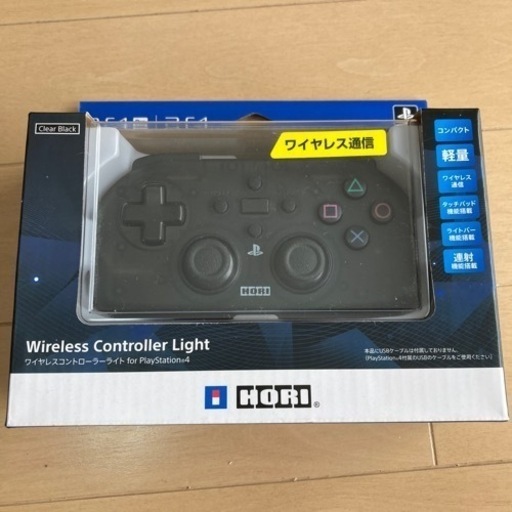 HORI製 ワイヤレスコントローラーライト for PS4 Clear Black