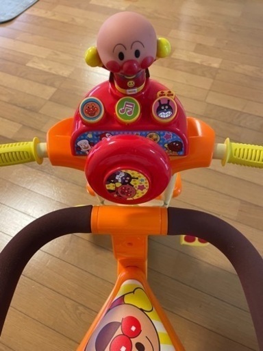 【2022/12/31で締切とさせていただきます】三輪車 アンパンマンデラックス サンシェード・ブザー付き