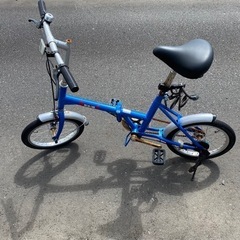折りたたみ自転車 16インチ ブルー 
