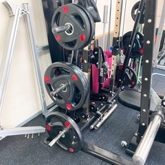 【プロ使用】新品マルチスミスマシンセット　プレート、バー、マットなど全部付きの画像