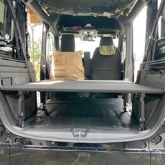 ホンダ N-VAN 車中泊 専用 フルベッド モード ベッドキット ブラック パンチカーペット タイプ 車中泊マットの画像